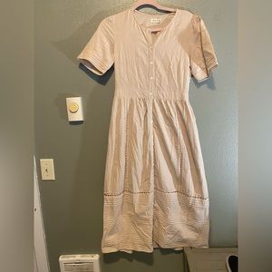 Cream roolee midi dress